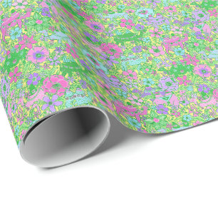 Papel De Presente Camelos cor-de-rosa e verde na praia de Preppy Pal