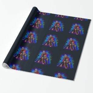 Papel De Presente Camic Zombie Wrestlers, pacote de presente