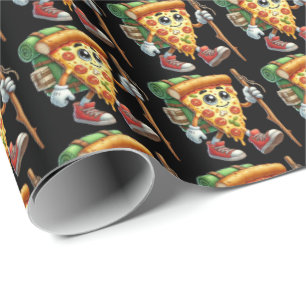 Papel De Presente caminhada legal de festas com pizza