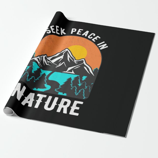 Papel De Presente Caminhando Busca Paz Na Natureza (Desenrolado)