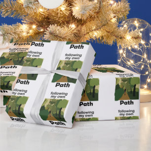 Papel De Presente Caminhando Seguindo Meu Próprio Caminho Vontade de
