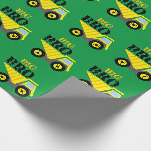 Papel De Presente Caminhão de descarga amarelo da Big Bro Constructi