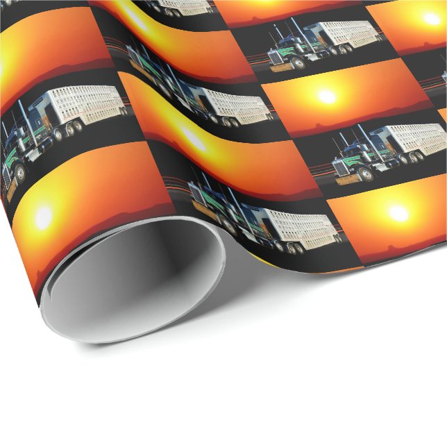 Papel De Presente Caminhão de Pecuária do Rodeio Ocidental (Ponta do rolo)