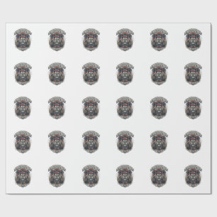 Papel De Presente Caminhão Monstro Patriótico 1776 Crânio Off Road P
