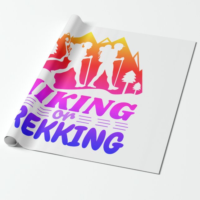 Papel De Presente Caminho ou Trekking (Desenrolado)