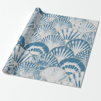 Papel De Presente Caminho sem costura de ondas japanesas com casca d