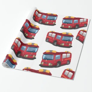 Papel De Presente Caminhões de bombeiros