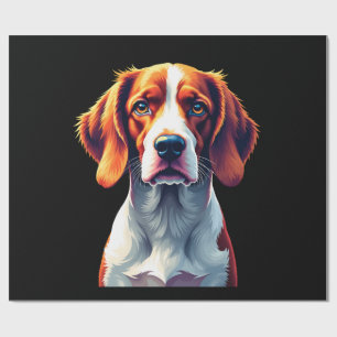 Papel De Presente Camisa C de Rosto de Cachorro Mãe Pai Brittany Spa