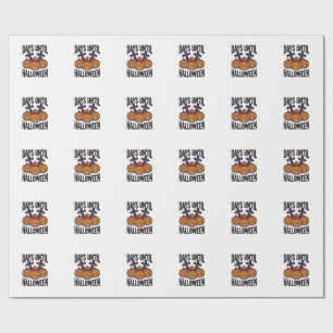 Papel De Presente Camisa Contagem Regressiva de Halloween Design de 