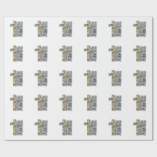 Papel De Presente Camisa Cristã Cruz da Fé Posso Fazer Todas as Cois