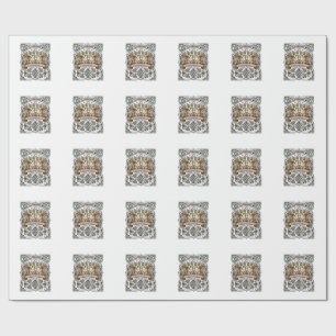 Papel De Presente Camisa de Amante de Corgi Gravação Vintage Desenho