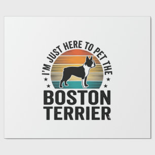 Papel De Presente Camisa de Amante de Pet Vintage Boston Terrier Des