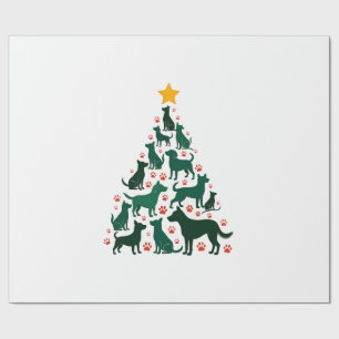 Papel De Presente Camisa de árvore de Natal de cachorro - Natal de c