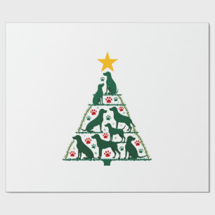 Papel De Presente Camisa de árvore de Natal de cachorro - Natal de c