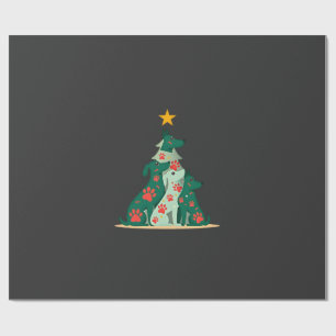 Papel De Presente Camisa de árvore de Natal de cachorro - Natal de c