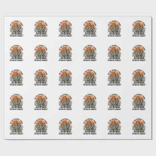 Papel De Presente Camisa de Casa Assombrada Design de Halloween Vint