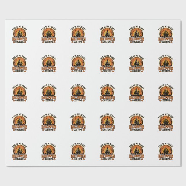 Papel De Presente Camisa de Castelo Assombrado de Fantasia de Hallow (Aberto)