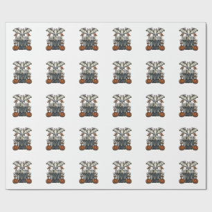 Papel De Presente Camisa de Cidade Assombrada Vintage Halloween Morc