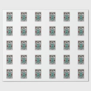 Papel De Presente Camisa de desenho de carta de tarot de enfermeira 