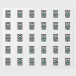 Papel De Presente Camisa de desenho de carta de tarot de enfermeira 