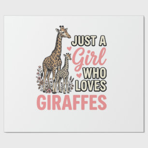 Papel De Presente Camisa de Desenho de Girafa Vintage para Meninas A