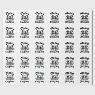 Papel De Presente Camisa de Design de Gravura Vintage de Natal da Va
