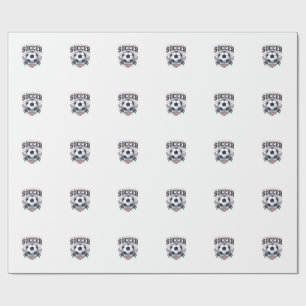 Papel De Presente Camisa de Emblema de Futebol Vintage Design_1
