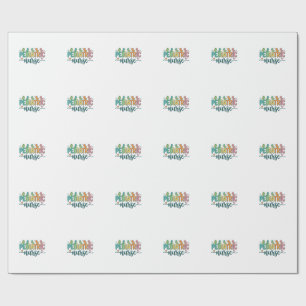 Papel De Presente Camisa de Enfermeira Pediátrica com Dinossauro Est