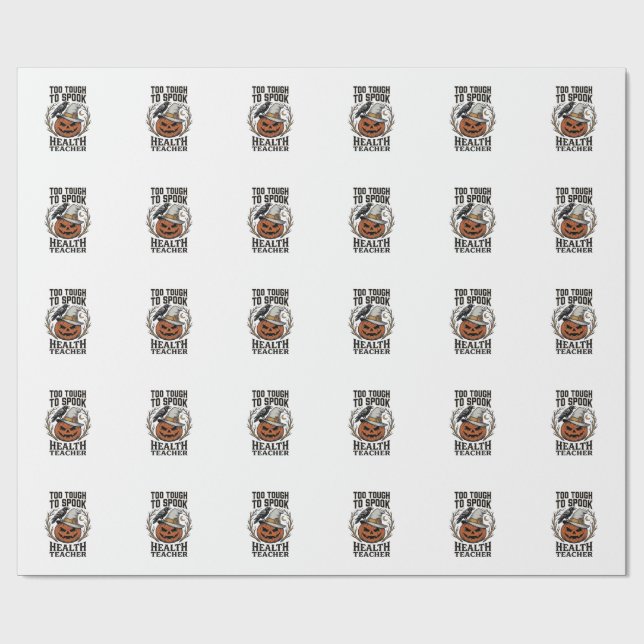 Papel De Presente Camisa de Halloween para Professor de Saúde com Pu (Aberto)