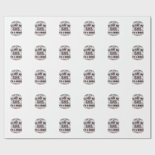 Papel De Presente Camisa de Halloween Vintage Me Assusta Enfermeira 