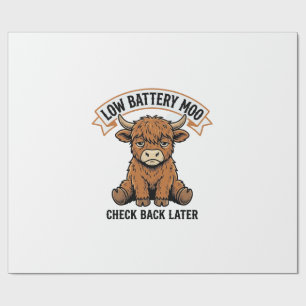 Papel De Presente Camisa de Humor Offline Engraçada Vaca das Terras