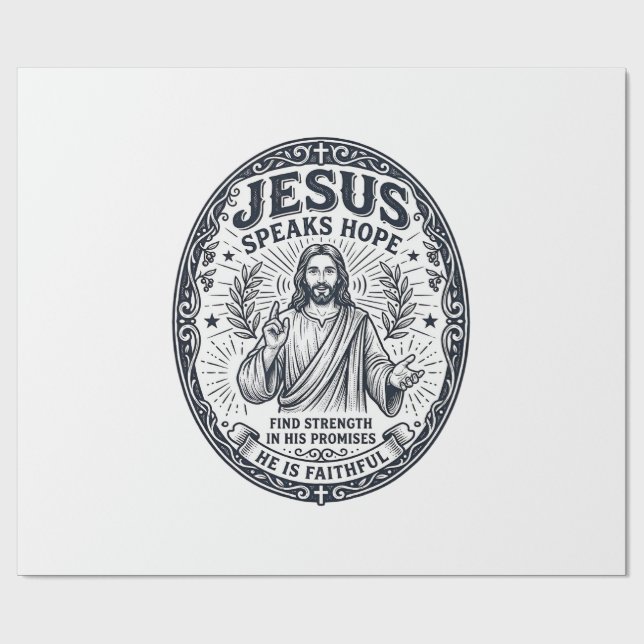 Papel De Presente Camisa de Inclusão da Comunidade Surda Jesus ASL C (Aberto)