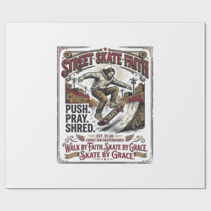 Papel De Presente Camisa de Jesus Skate Longboard Cristão