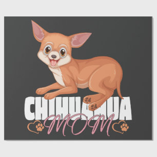 Papel De Presente Camisa de Mãe de Chihuahua Dia das Mães Dono de Pe