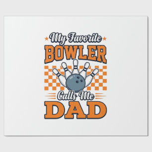 Papel De Presente Camisa de Pai de Boliche Meu Boliche Favorito Me C