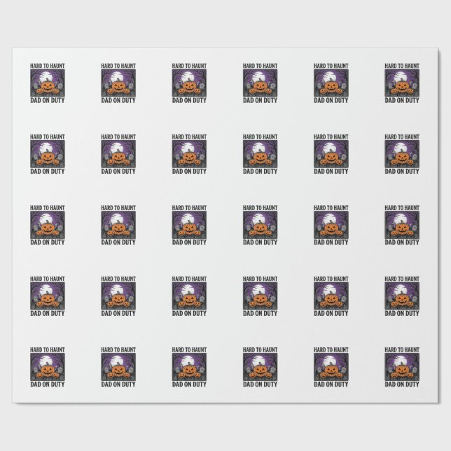 Papel De Presente Camisa de Pai de Halloween Difícil de Assombrar Pa (Aberto)