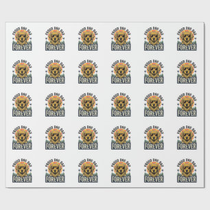 Papel De Presente Camisa de Papai de Cachorro Vintage Golden Retriev