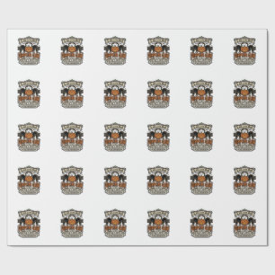 Papel De Presente Camisa de Vigilante de Halloween com Gatos Pretos 