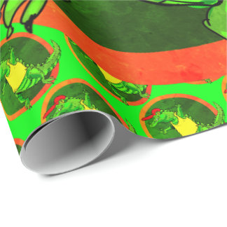 Papel De Presente camisa de visto crocodilo com mensagem de aniversá