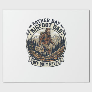Papel De Presente Camisa do Dia dos Pais Bigfoot Dad Modo Selvagem