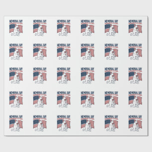 Papel De Presente Camisa do Soldado Patriota dos Heróis Caídos do Di