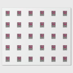 Papel De Presente Camisa engraçada da mãe de futebol com desenho vin