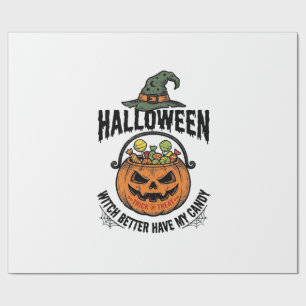 Papel De Presente Camisa engraçada de bruxa de Halloween com design