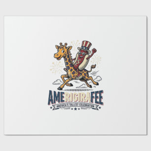 Papel De Presente Camisa engraçada de cachorro-quente patriótico Ame