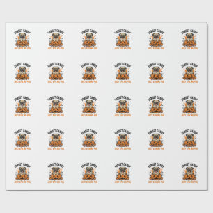 Papel De Presente Camisa engraçada de Pug de Halloween Esqueci Desig