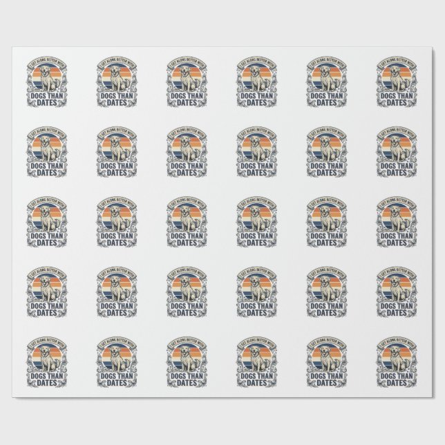 Papel De Presente Camisa engraçada para amantes de cães Citação de g (Aberto)