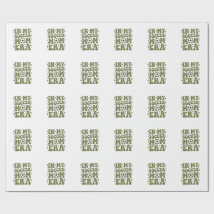 Papel De Presente Camisa Era da Mãe de Futebol Vintage Design_1