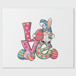 Papel De Presente Camisa Feliz Páscoa Gnome Dia de Páscoa Amor Homen
