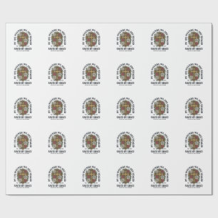 Papel De Presente Camisa Floral Cruz Cristã Salva Pela Graça