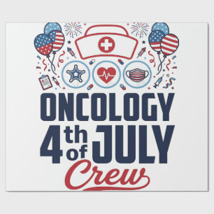 Papel De Presente Camisa Médica Patriótica de Oncologia 4 de Julho 